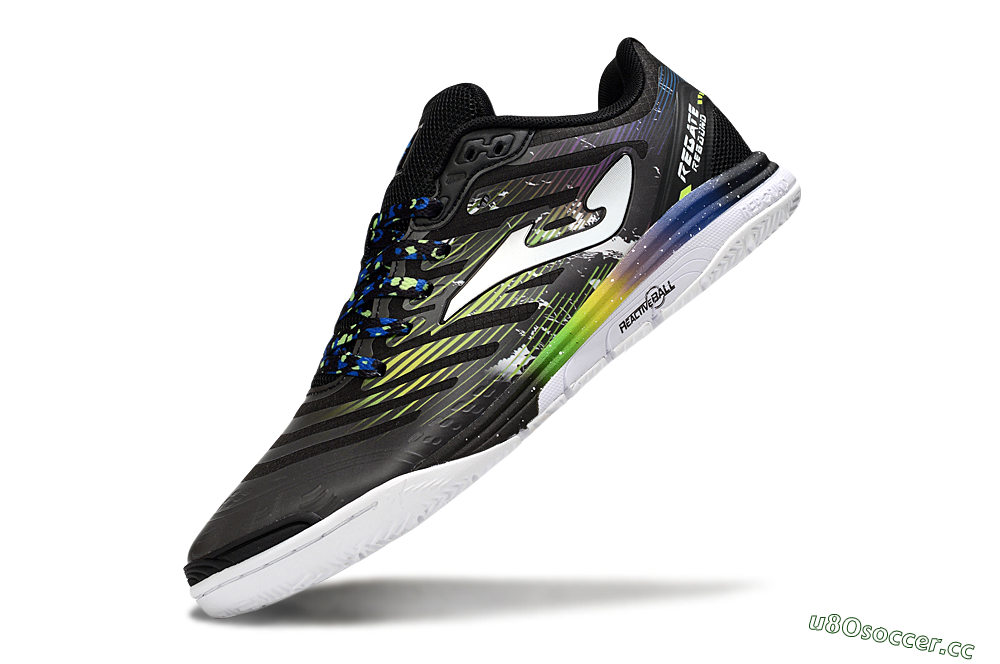 Men's Joma Top Flex IC Indoor & Futsal Low-Tops Football Shoes - Black/White/Yellow 5