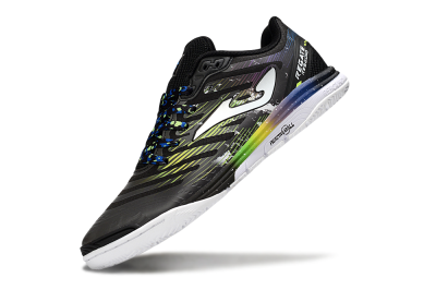 Men's Joma Top Flex IC Indoor & Futsal Low-Tops Football Shoes - Black/White/Yellow