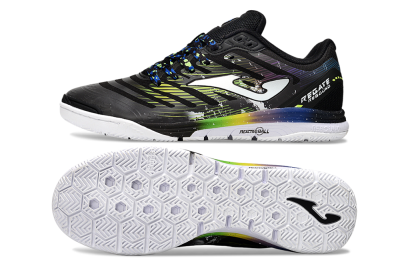 Men's Joma Top Flex IC Indoor & Futsal Low-Tops Football Shoes - Black/White/Yellow