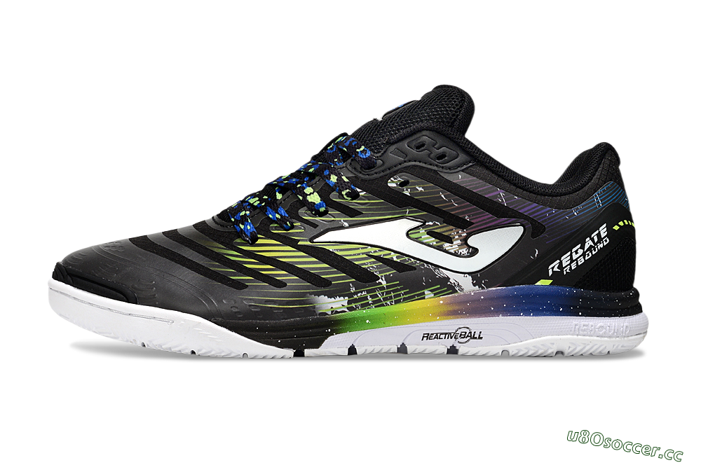 Men's Joma Top Flex IC Indoor & Futsal Low-Tops Football Shoes - Black/White/Yellow 0