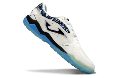 Men's Joma Top Flex TF Artificial Turf Low-Tops Football Shoes - White/Black/Blue