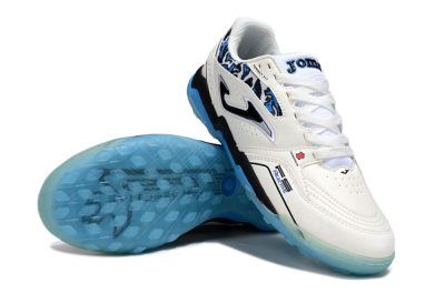 Men's Joma Top Flex TF Artificial Turf Low-Tops Football Shoes - White/Black/Blue