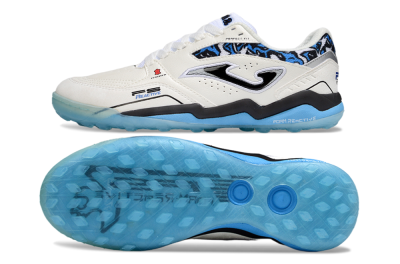 Men's Joma Top Flex TF Artificial Turf Low-Tops Football Shoes - White/Black/Blue