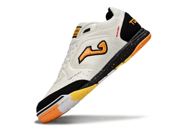 Men's Joma Top Flex IC Indoor & Futsal Low-Tops Football Shoes - White/Yellow/Black