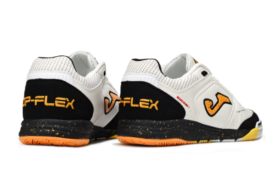 Men's Joma Top Flex IC Indoor & Futsal Low-Tops Football Shoes - White/Yellow/Black