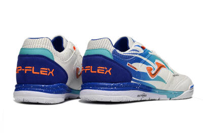Men's Joma Top Flex IC Indoor & Futsal Low-Tops Football Shoes - White/Red/Blue