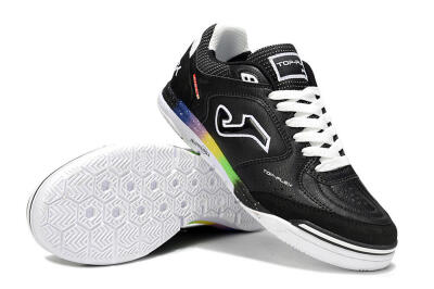 Men's Joma Top Flex IC Indoor & Futsal Low-Tops Football Shoes - Black/White/Red