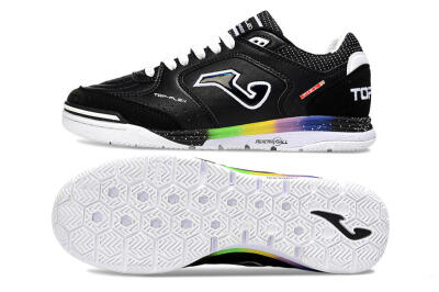Men's Joma Top Flex IC Indoor & Futsal Low-Tops Football Shoes - Black/White/Red