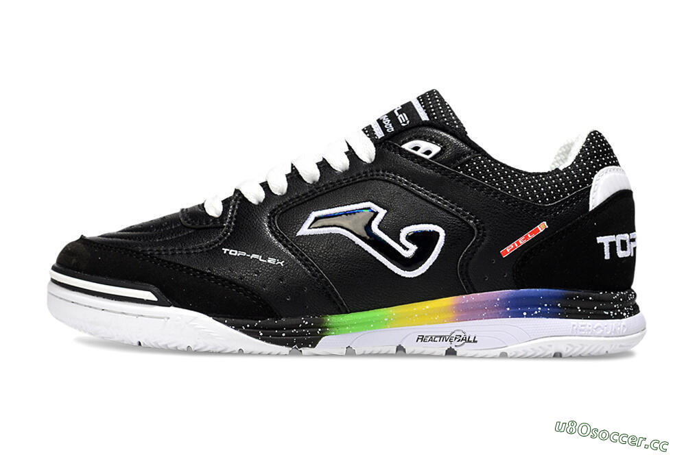 Men's Joma Top Flex IC Indoor & Futsal Low-Tops Football Shoes - Black/White/Red 0
