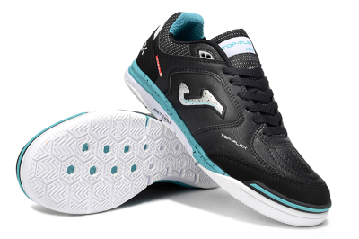 Men's Joma Top Flex IC Indoor & Futsal Low-Tops Football Shoes - Black/Silver/Blue