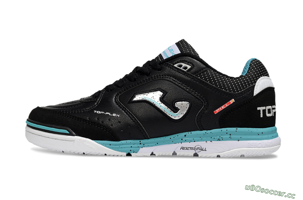 Men's Joma Top Flex IC Indoor & Futsal Low-Tops Football Shoes - Black/Silver/Blue 0