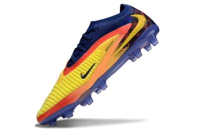 Unisex Nike Phantom 6 Elite AG Artificial Grass Low-Tops Football Boots - Yellow/Red/Blue