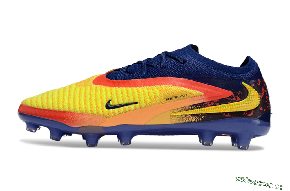 Unisex Nike Phantom 6 Elite AG Artificial Grass Low-Tops Football Boots - Yellow/Red/Blue 0