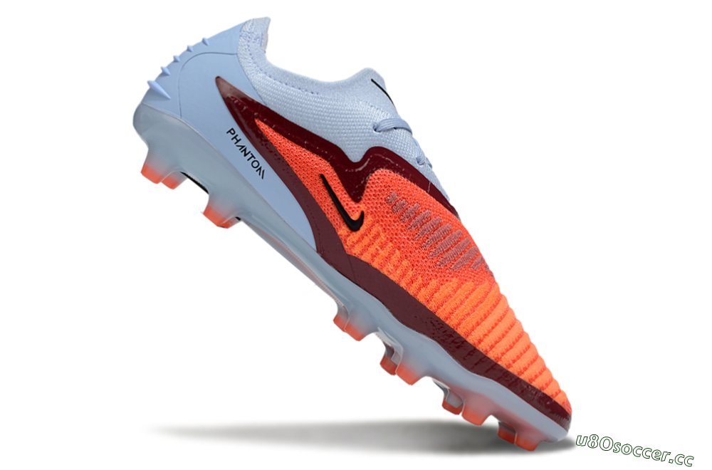 Unisex Nike Phantom 6 Elite AG Artificial Grass Low-Tops Football Boots - Red/Jade/Black 4
