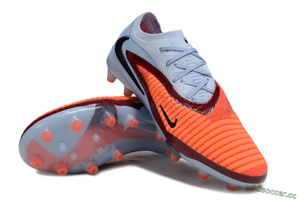 Unisex Nike Phantom 6 Elite AG Artificial Grass Low-Tops Football Boots - Red/Jade/Black 3