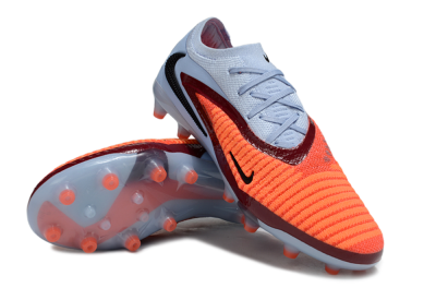 Unisex Nike Phantom 6 Elite AG Artificial Grass Low-Tops Football Boots - Red/Jade/Black