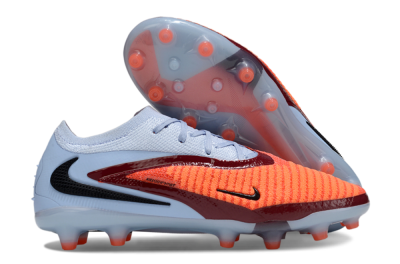 Unisex Nike Phantom 6 Elite AG Artificial Grass Low-Tops Football Boots - Red/Jade/Black