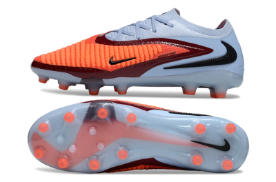 Unisex Nike Phantom 6 Elite AG Artificial Grass Low-Tops Football Boots - Red/Jade/Black