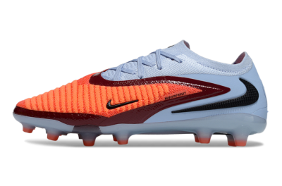 Unisex Nike Phantom 6 Elite AG Artificial Grass Low-Tops Football Boots - Red/Jade/Black