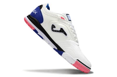 Men's Joma Top Flex IC Indoor & Futsal Low-Tops Football Shoes - White/Black/Blue