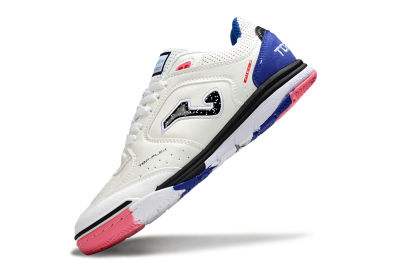 Men's Joma Top Flex IC Indoor & Futsal Low-Tops Football Shoes - White/Black/Blue