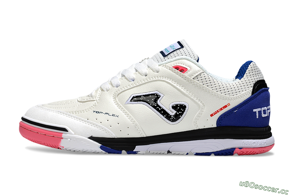 Men's Joma Top Flex IC Indoor & Futsal Low-Tops Football Shoes - White/Black/Blue 0