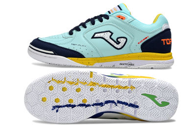 Men's Joma Top Flex IC Indoor & Futsal Low-Tops Football Shoes - Jade/Silver/Blue