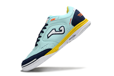 Men's Joma Top Flex IC Indoor & Futsal Low-Tops Football Shoes - Jade/Silver/Blue