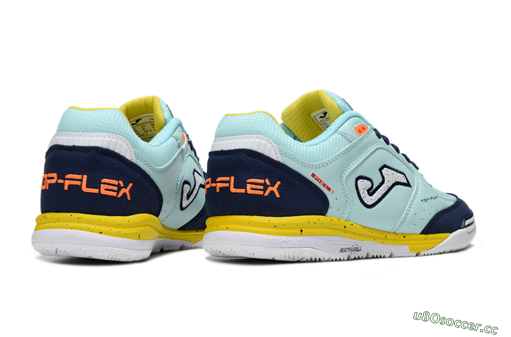 Men's Joma Top Flex IC Indoor & Futsal Low-Tops Football Shoes - Jade/Silver/Blue 6