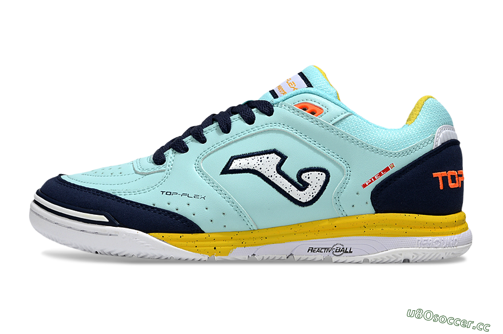 Men's Joma Top Flex IC Indoor & Futsal Low-Tops Football Shoes - Jade/Silver/Blue 0