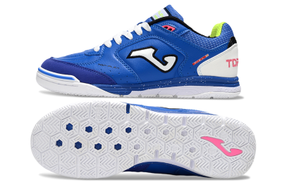 Men's Joma Top Flex IC Indoor & Futsal Low-Tops Football Shoes - Blue/White/Pink