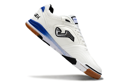 Men's Joma Top Flex IC Indoor & Futsal Low-Tops Football Shoes - White/Silver/Blue
