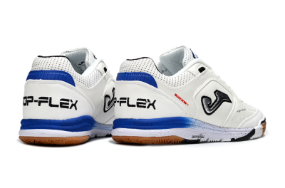 Men's Joma Top Flex IC Indoor & Futsal Low-Tops Football Shoes - White/Silver/Blue