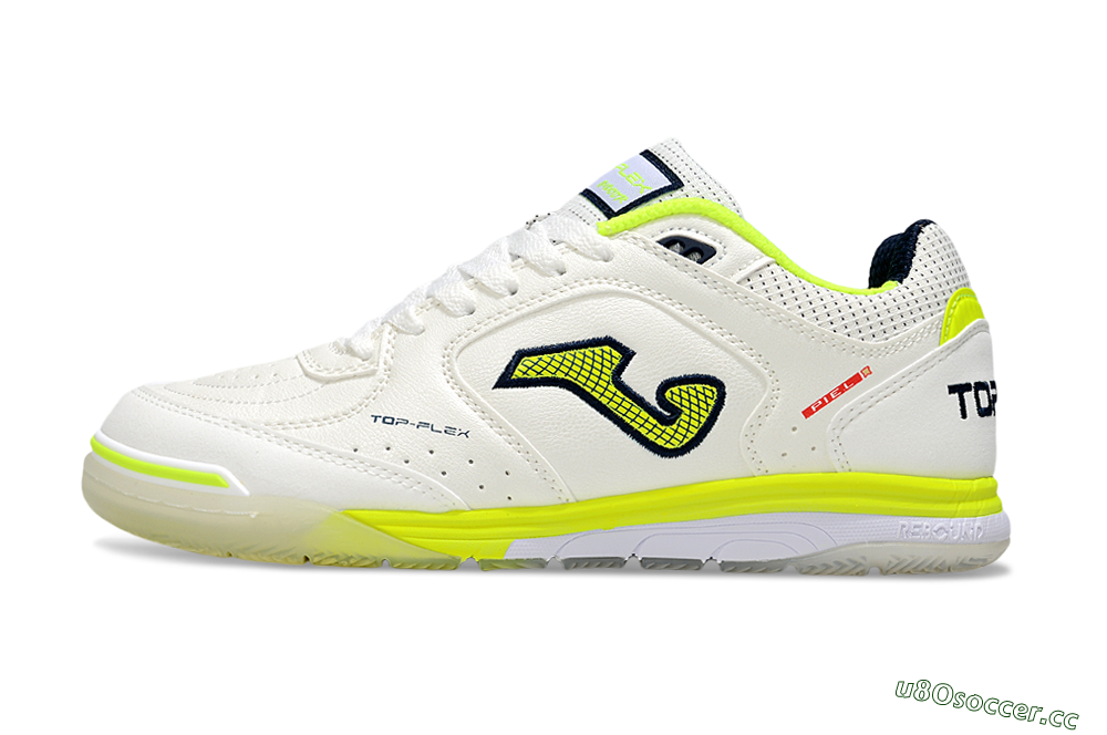 Men's Joma Top Flex IC Indoor & Futsal Low-Tops Football Shoes - White/Yellow/Black 0