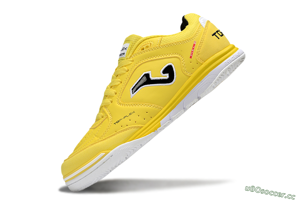 Men's Joma Top Flex IC Indoor & Futsal Low-Tops Football Shoes - Yellow/Black/White 5