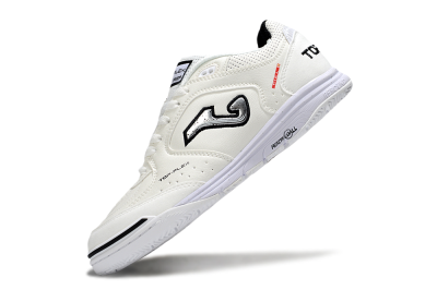 Men's Joma Top Flex IC Indoor & Futsal Low-Tops Football Shoes - White/Silver/Black