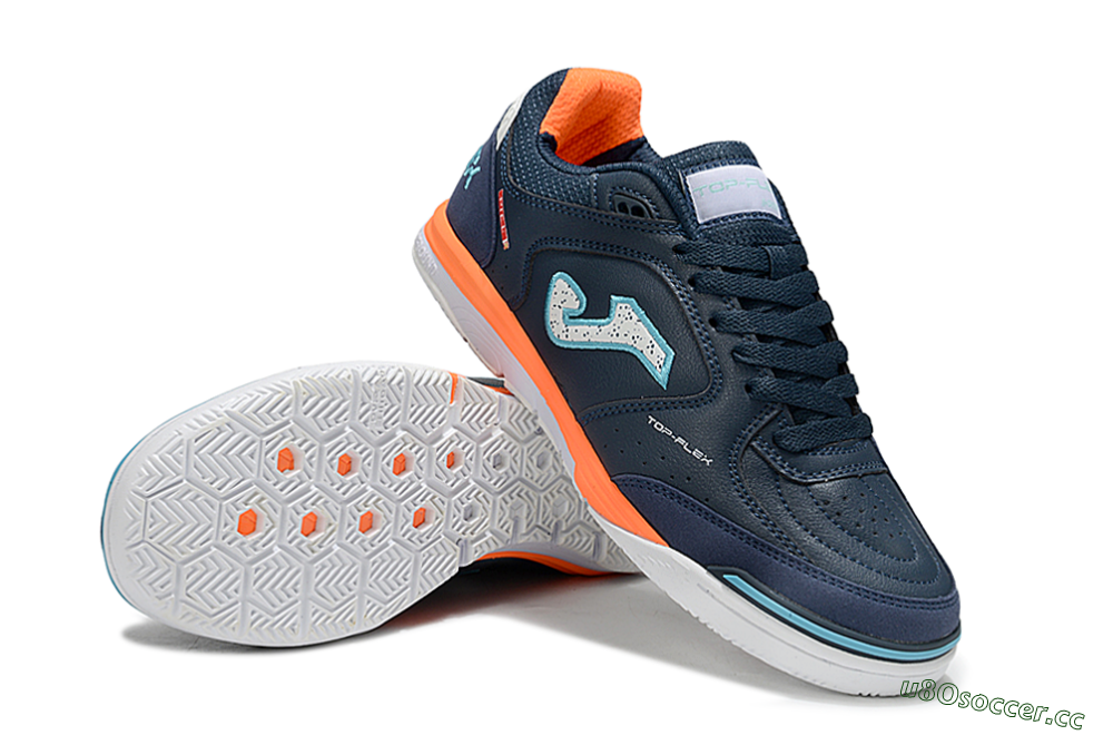 Men's Joma Top Flex IC Indoor & Futsal Low-Tops Football Shoes - Blue/White/Jade 3