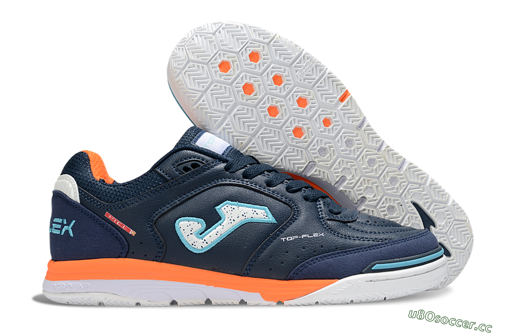 Men's Joma Top Flex IC Indoor & Futsal Low-Tops Football Shoes - Blue/White/Jade 2