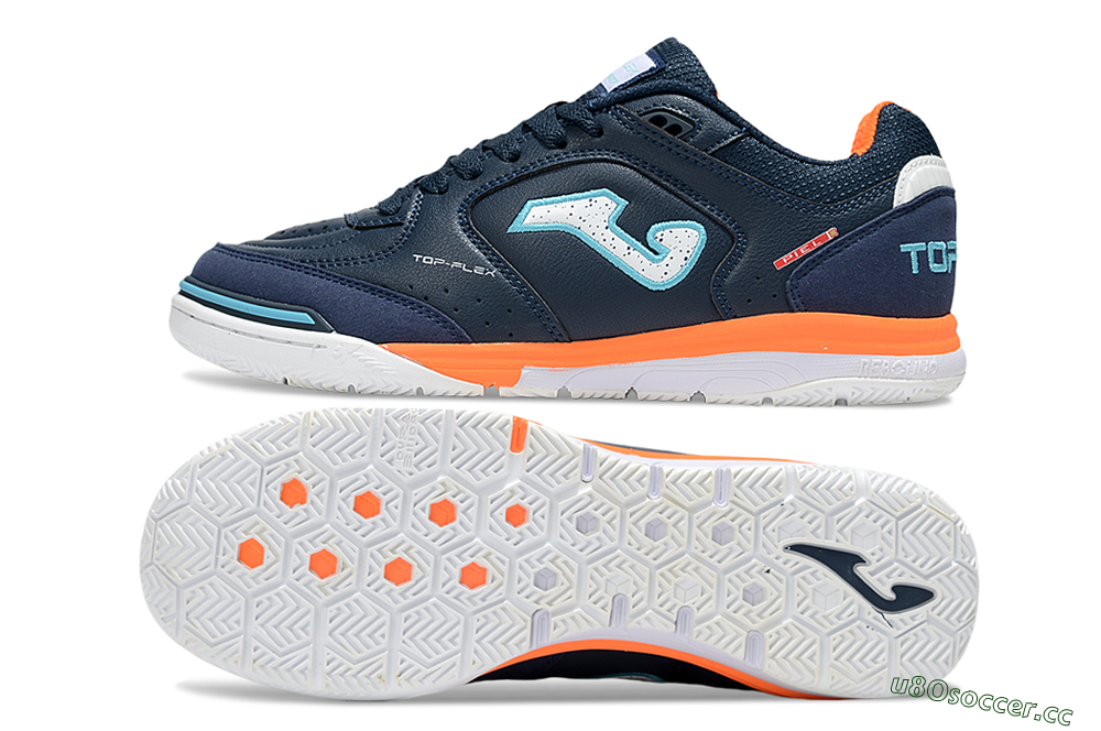 Men's Joma Top Flex IC Indoor & Futsal Low-Tops Football Shoes - Blue/White/Jade 1