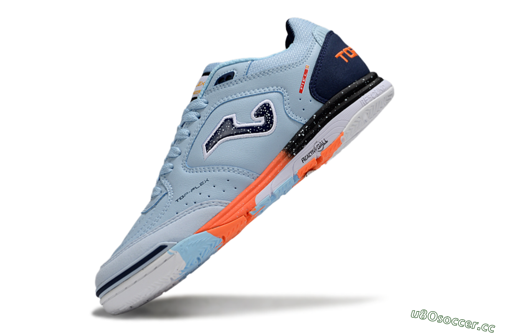 Men's Joma Top Flex IC Indoor & Futsal Low-Tops Football Shoes - Jade/Blue/White 5