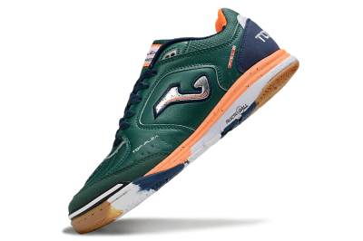 Men's Joma Top Flex IC Indoor & Futsal Low-Tops Football Shoes - Green/Silver/Blue
