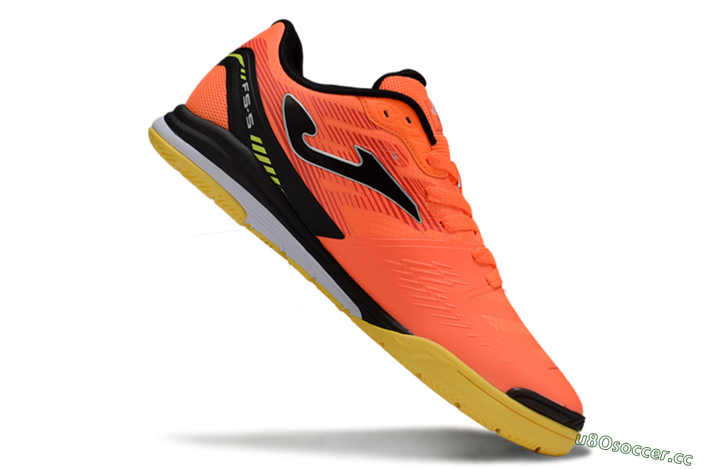 Men's Joma Top Flex IC Indoor & Futsal Low-Tops Football Shoes - Red/Black/Yellow 4
