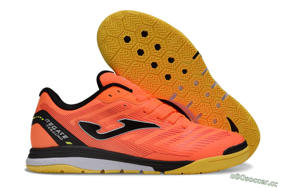 Men's Joma Top Flex IC Indoor & Futsal Low-Tops Football Shoes - Red/Black/Yellow 2