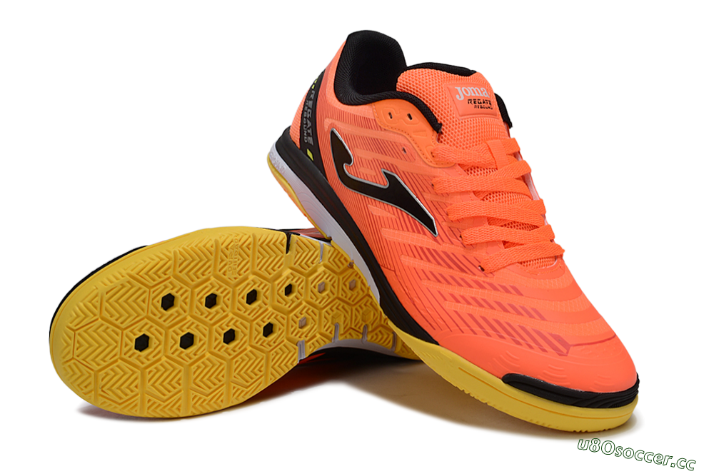 Men's Joma Top Flex IC Indoor & Futsal Low-Tops Football Shoes - Red/Black/Yellow 3