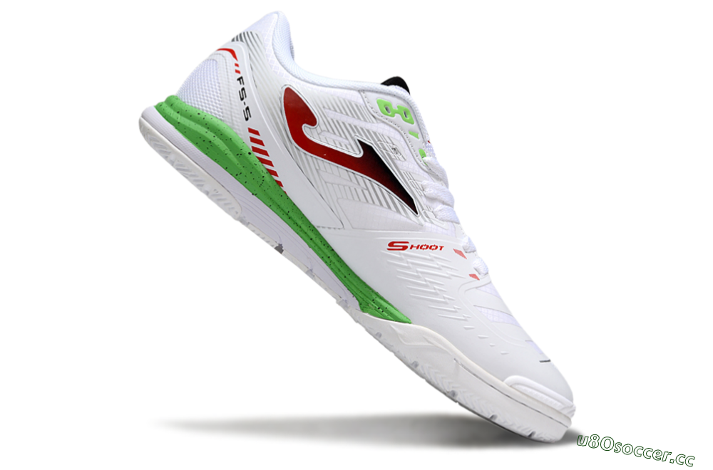 Men's Joma Top Flex IC Indoor & Futsal Low-Tops Football Shoes - White/Red/Yellow 4