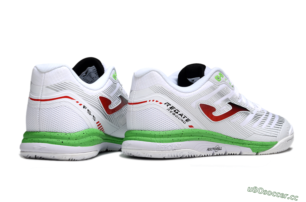 Men's Joma Top Flex IC Indoor & Futsal Low-Tops Football Shoes - White/Red/Yellow 6