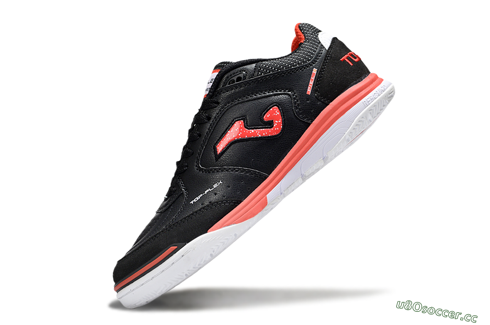 Men's Joma Top Flex IC Indoor & Futsal Low-Tops Football Shoes - Black/Red/White 5