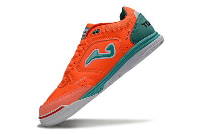 Men's Joma Top Flex IC Indoor & Futsal Low-Tops Football Shoes - Red/Jade/White