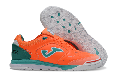 Men's Joma Top Flex IC Indoor & Futsal Low-Tops Football Shoes - Red/Jade/White
