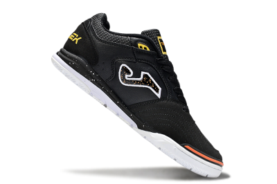 Men's Joma Top Flex IC Indoor & Futsal Low-Tops Football Shoes - White/Black/Yellow